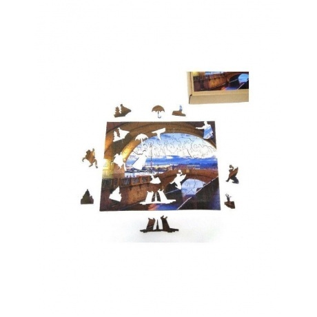 Фигурный деревянный пазл &quot;Санкт-Петербург. Зимняя канавка&quot; арт.8298 - фото 2