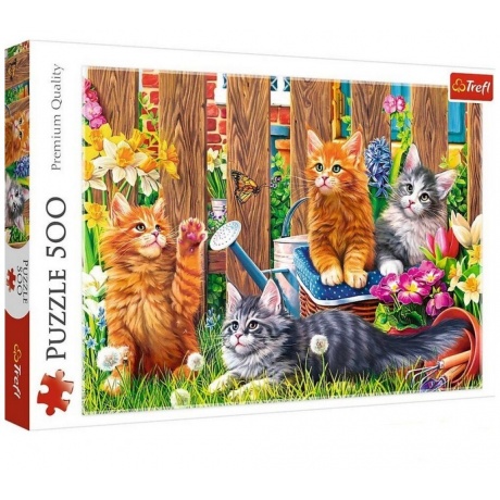 Пазл Trefl 500 арт.37326 "Котята в саду" - фото 1