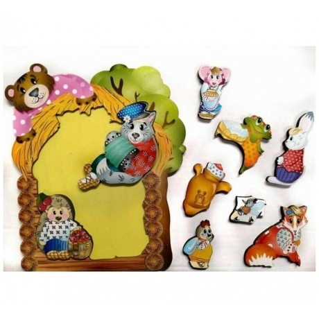 Деревянный пазл &quot;Теремок&quot; 9 дет. арт.8286 /35 - фото 2