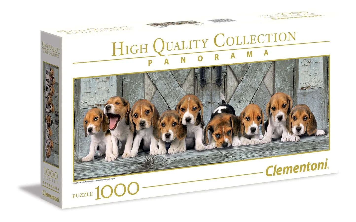 Пазл Clementoni 1000 арт.39435 Панорама. Щенки бигли - фото 1