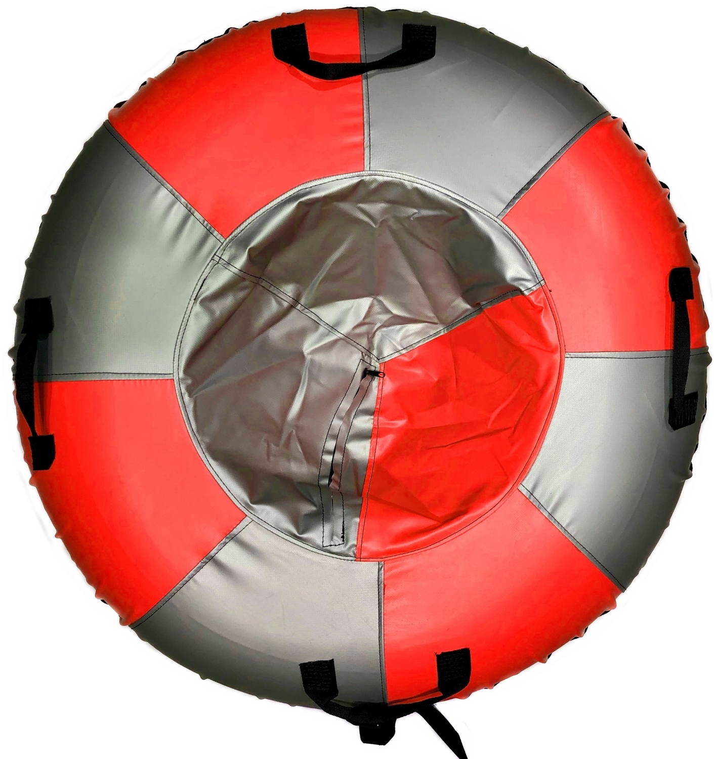 Санки Ватрушка Мега (армированный тент 600 ) SM-245 105 см Металлик-красный