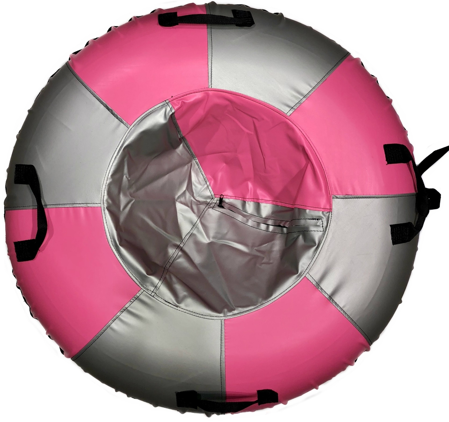 Санки Ватрушка Мега (армированный тент 600 ) SM-245 105 см Металлик-розовый