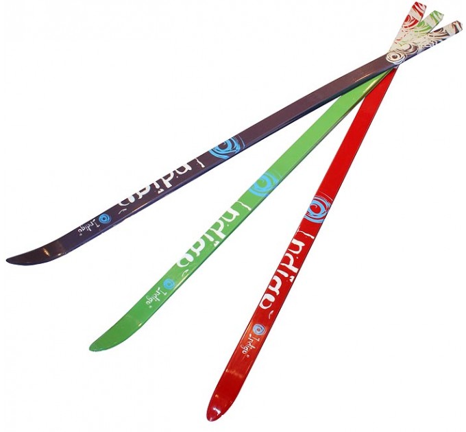 Лыжи полупластиковые INDIGO 180 см Зеленый
