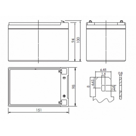 Батарея для ИБП Powerman CA12140 - фото 3