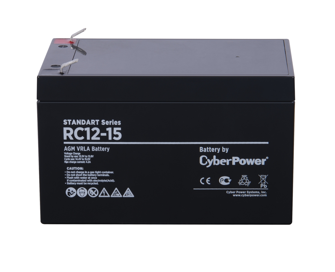 Батарея для ИБП CyberPower Standart series RC 12-15/12V15Ah cyberpower аккумуляторная батарея ss rс 6 12 6 в 12 ач