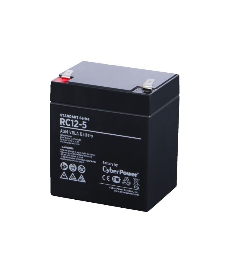 Батарея для ИБП CyberPower Standart series RC 12-5/12V5Ah battery cyberpower standart series rc 12 100 12v 100 ah