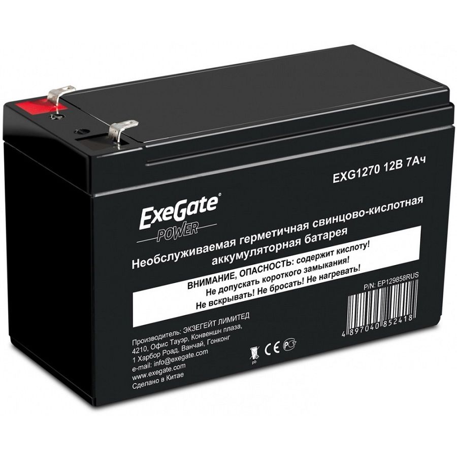 Батарея для ИБП ExeGate Power EXG1270 (EP129858RUS) аккумулятор для ибп exegate power exg1270 129858 dtm 1207