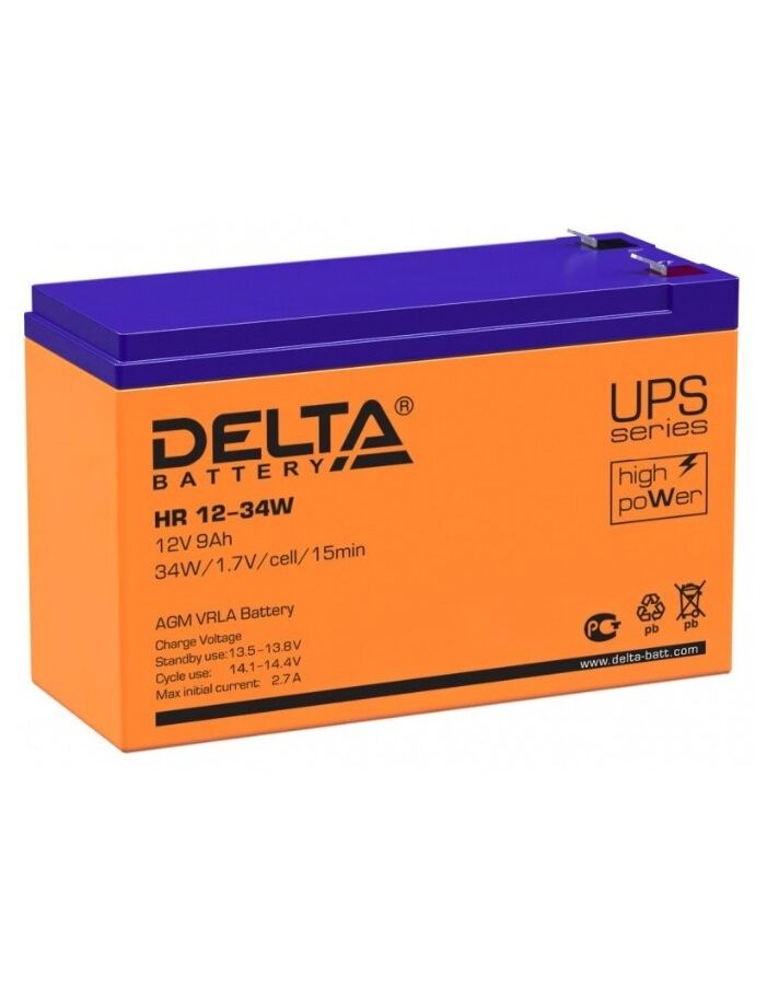 Батарея для ИБП Delta HR 12-34W аккумуляторная батарея для ибп delta hr w hr 12 34w
