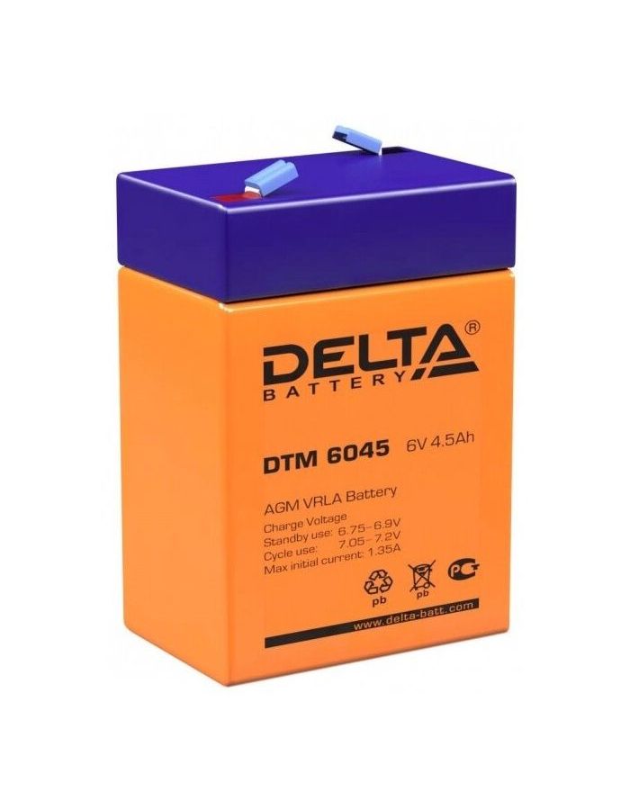 Батарея для ИБП Delta DTM-6045 аккумулятор delta dtm 6012 6в 1 2 ач