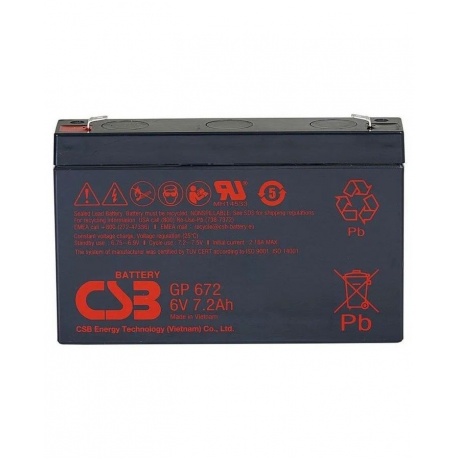 Аккумуляторная батарея для ИБП CSB GP672 7.2 А·ч - фото 4