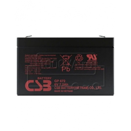 Аккумуляторная батарея для ИБП CSB GP672 7.2 А·ч - фото 5