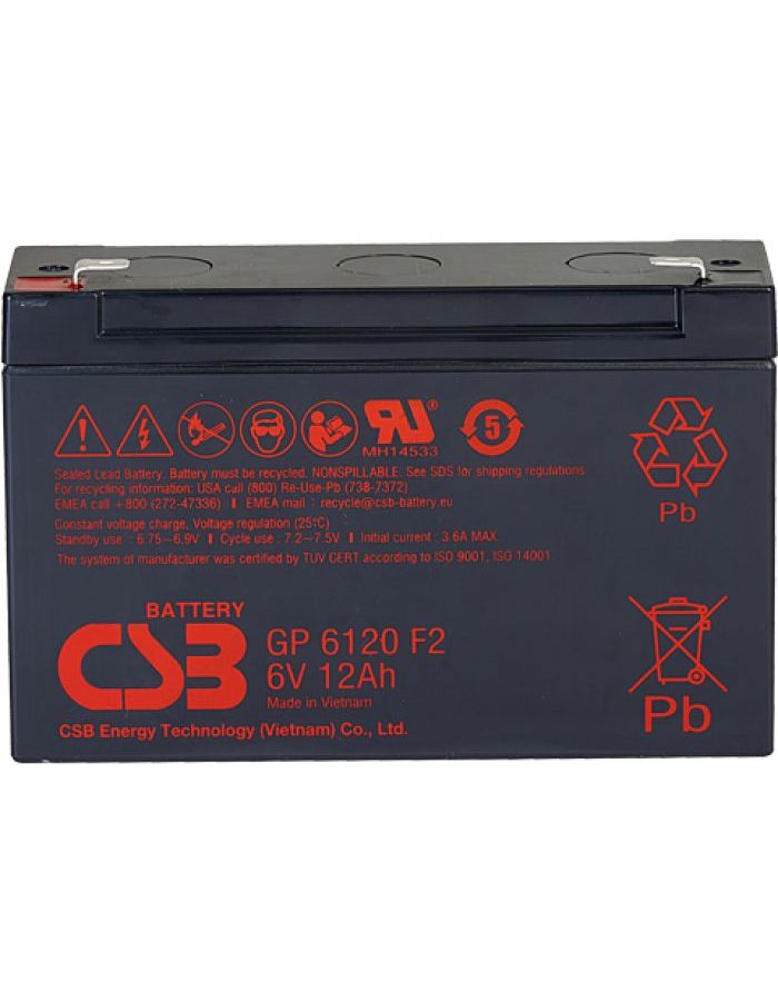 Аккумуляторная батарея для ИБП CSB GP6120 12 А·ч цена и фото