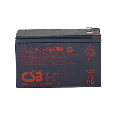 Аккумуляторная батарея для ИБП CSB GP1272 F2 (12V28W) 28 А·ч - фото 1