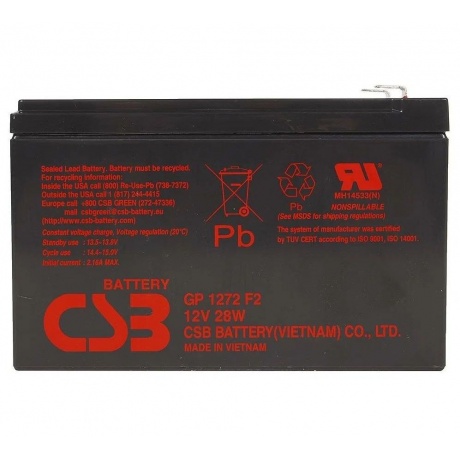 Аккумуляторная батарея для ИБП CSB GP1272 F2 (12V28W) 28 А·ч - фото 8