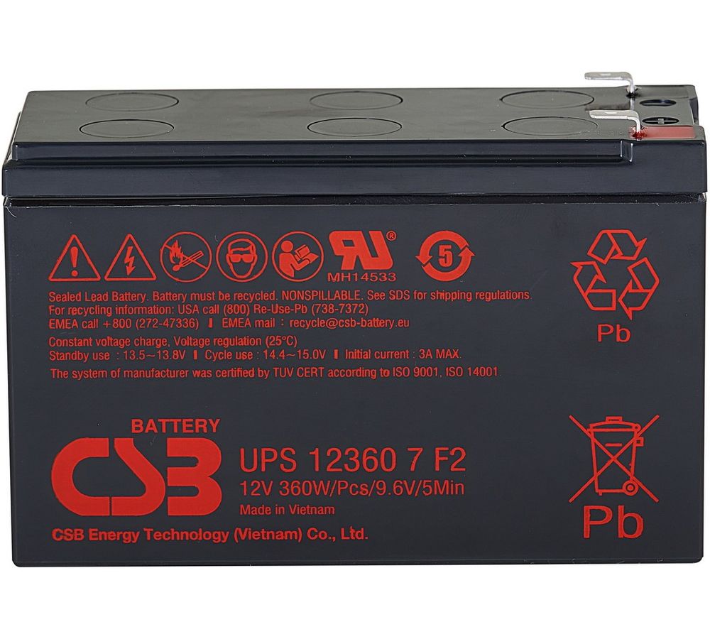 Аккумуляторная батарея для ИБП CSB UPS123607 F2 60 А·ч цена и фото