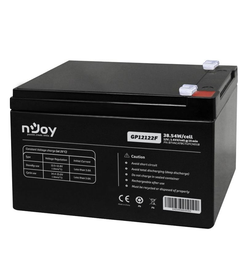 Батарея для ИБП nJoy GP12122F 38.54W (BTVACATBCTI2FCN01B) ибп njoy balder 6000 on line 6000w 6000va