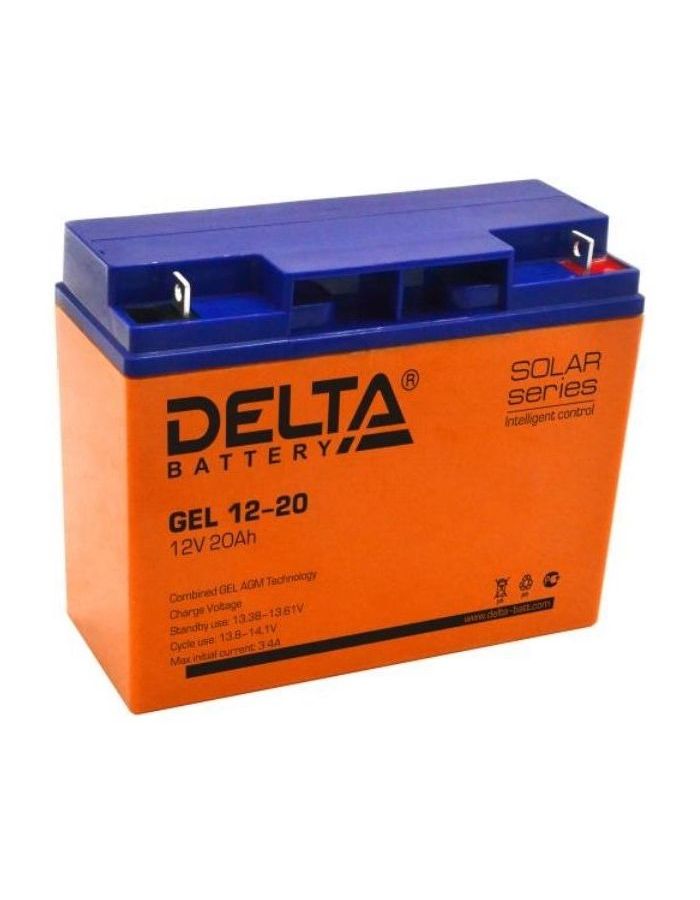 Батарея для ИБП Delta GEL 12-20 12В 20Ач батарея для ибп delta hrl 12 7 2 x 12в 7 2ач