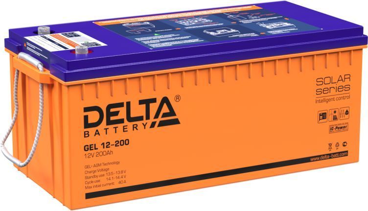 Батарея для ИБП Delta GEL 12-200 12В 200Ач батарея для ибп delta hrl 12 7 2 x 12в 7 2ач