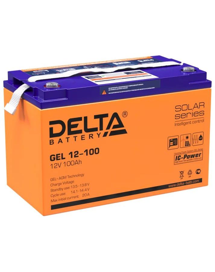 Батарея для ИБП Delta GEL 12-100 12В 100Ач аккумуляторная батарея delta dt6015 6 в 1 5 а ч