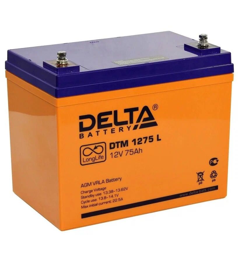 Батарея для ИБП Delta DTM 1275 L батарея для ибп delta dtm 12200 l 12 в 200 ач