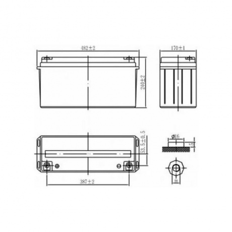 Батарея для ИБП Delta DTM 12150 L - фото 2