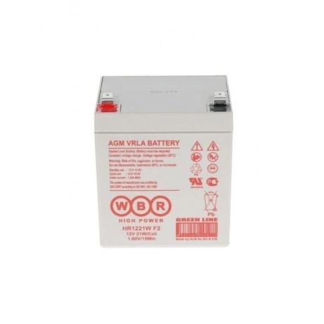 Батарея для ИБП WBR 12V 5Ah HR1221W F2 - фото 2