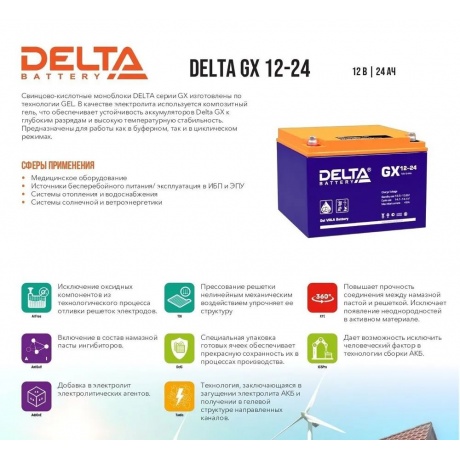 Батарея для ИБП Delta GX 12-24 - фото 5
