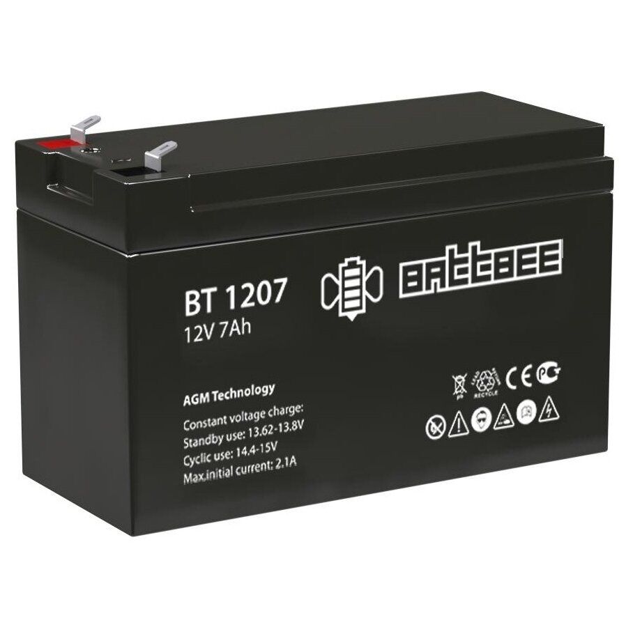 Батарея для ИБП Delta BattBee BT 1207 стойка 3v для считывателя уличная для установки считывателей карт систем контроля доступа или вызывной панели домофона