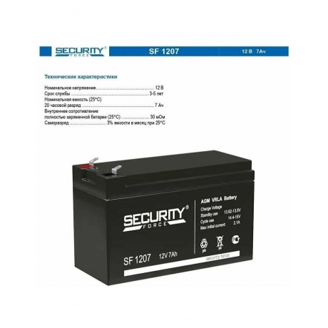 Батарея для ИБП Delta Secuirity Force SF 1207 - фото 16