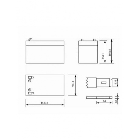 Батарея для ИБП Delta Security Force SF 1212 - фото 5