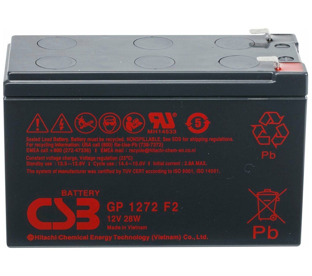 Батарея для ИБП CSB GP1272 F2 аккумулятор csb gp1272 28w 12v7ah f2