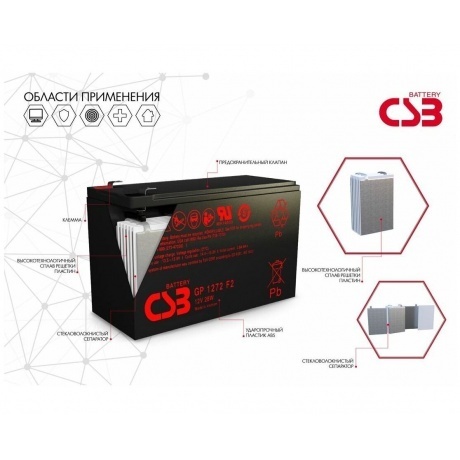 Батарея для ИБП CSB GP1272  F2 - фото 8
