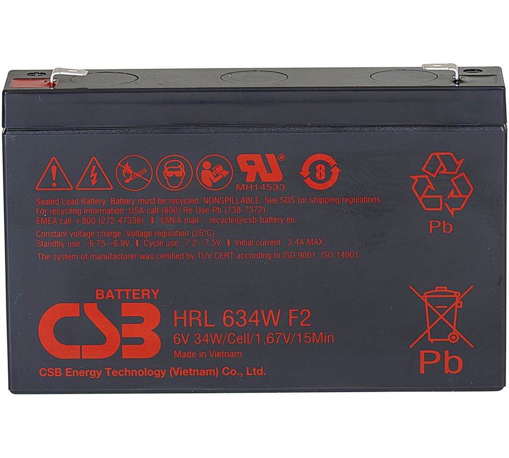 Батарея для ИБП CSB HRL634W F2 FR батарея для ибп apc apcrbc124 для br1200g fr br1200gi br1300g br1500g br1500g fr br1500gi smc1000 2u