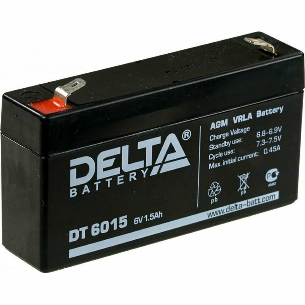 Батарея для ИБП Delta DT 6015 аккумулятор delta 6v 1 5ah dt 6015 для ибп касса фонарик