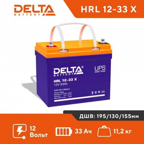Батарея для ИБП Delta HRL 12-33 X - фото 6