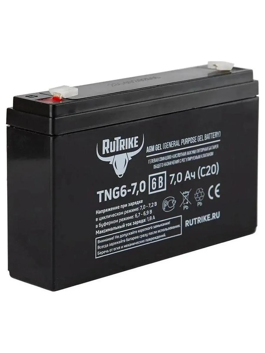 Батарея для ИБП Rutrike TNG6-7,0 6В 7Ач - фото 3