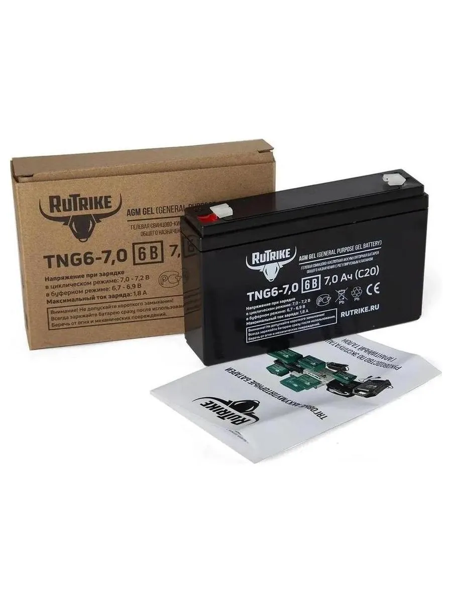 Батарея для ИБП Rutrike TNG6-7,0 6В 7Ач - фото 1
