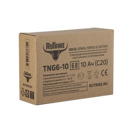 Батарея для ИБП Rutrike TNG6-10 6В 10Ач - фото 4