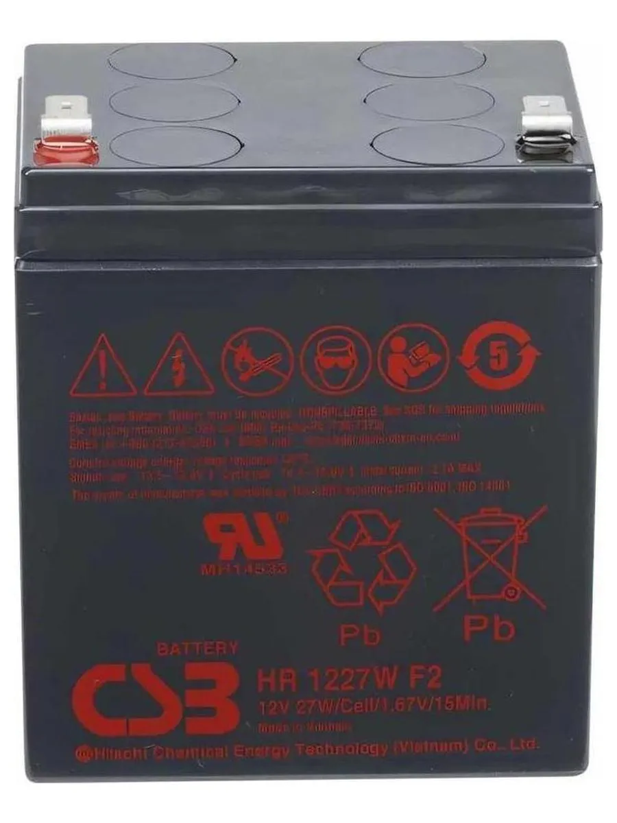 Батарея для ИБП CSB HR1227W F2 12В 7.5Ач - фото 2