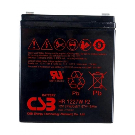 Батарея для ИБП CSB HR1227W F2 12В 7.5Ач - фото 3