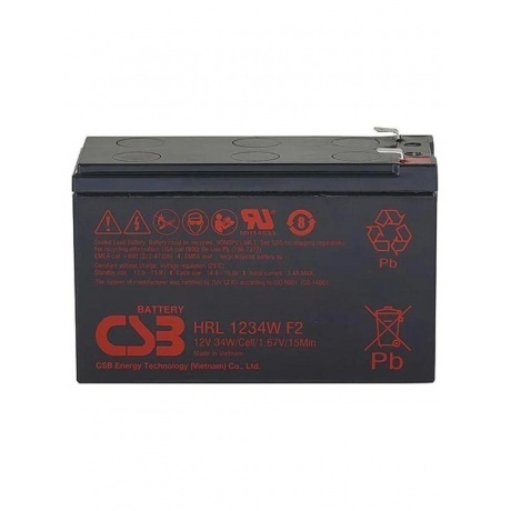 Батарея для ИБП CSB HRL1234W F2 FR 12В 9Ач - фото 4