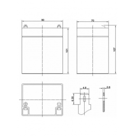 Батарея для ИБП Delta HR 12-5 12В 5Ач - фото 12
