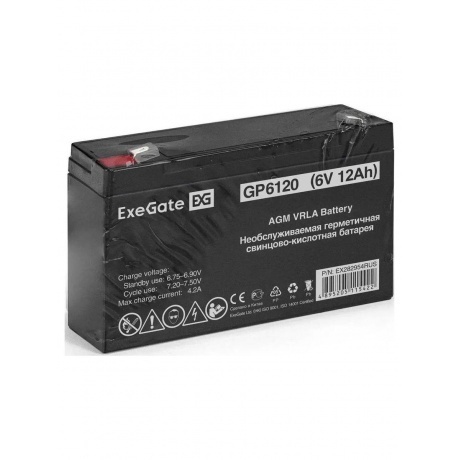 Батарея для ИБП Exegate EX282954 6В 12Ач - фото 6