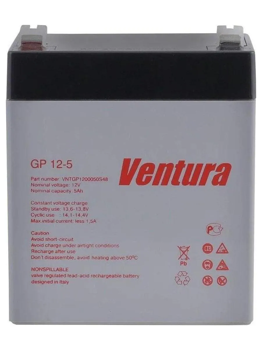 Батарея для ИБП Ventura GP 12-5 12В 5Ач - фото 3