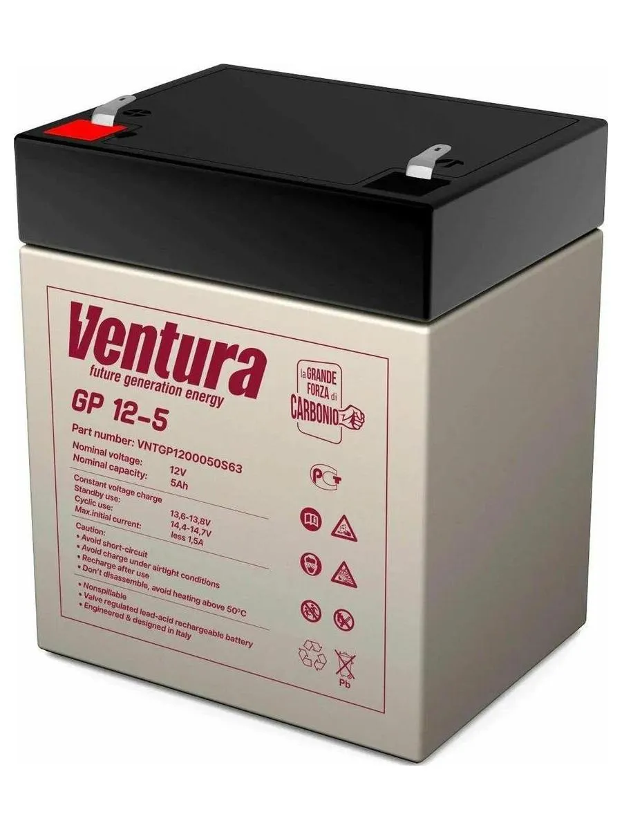 Батарея для ИБП Ventura GP 12-5 12В 5Ач - фото 5