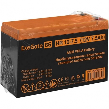 Батарея для ИБП Exegate HR 12-7.5 (EX285638RUS) - фото 2