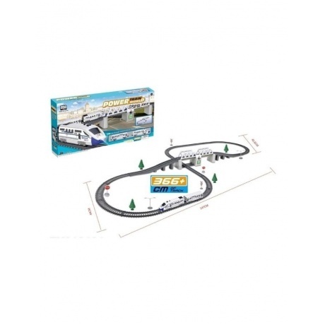 Железная дорога на бат.Power worLd, длина трассы 366см состав, р...