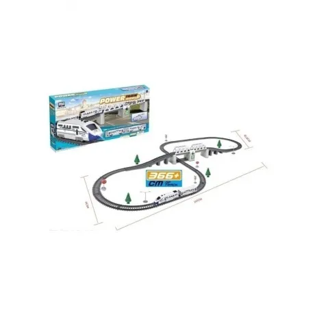 Железная дорога на бат.Power worLd, длина трассы 366см состав, р...