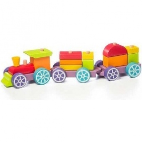 Поезд "Радужный экспресс" (15 деталей) CUBIKA.12923/LP-3 - фото 2