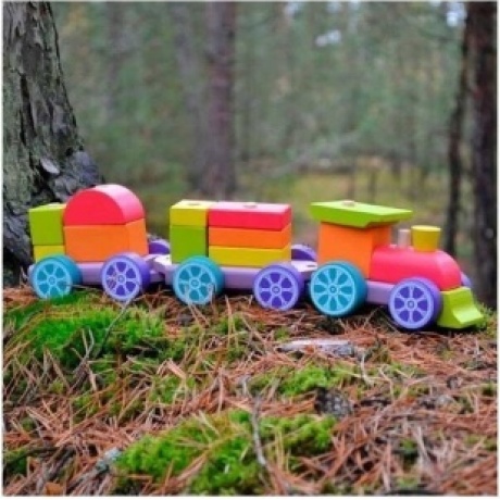 Поезд "Радужный экспресс" (15 деталей) CUBIKA.12923/LP-3 - фото 7